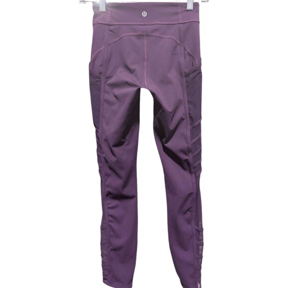 LULULEMON ATHLETICA Wild & Free Tight In Darkest Magenta Size 2 - Picture 7 of 7